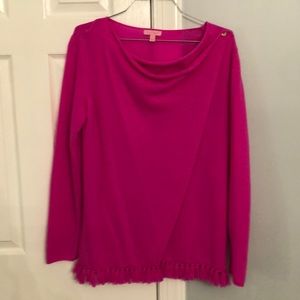 Lilly Pulitzer CASHMERE Fuchsia sweater